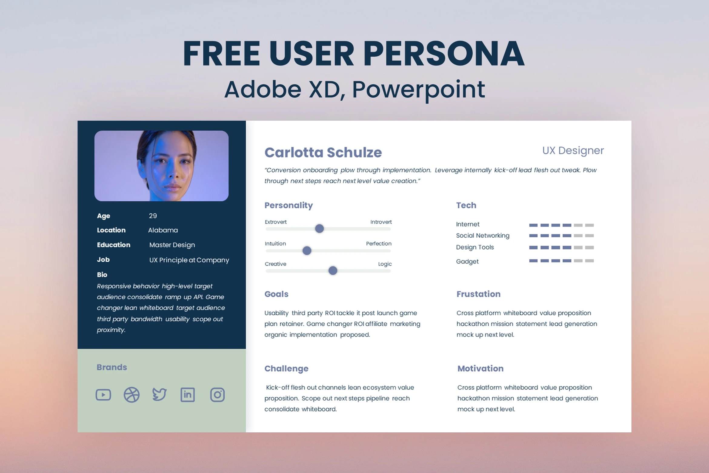 Free User Persona Template