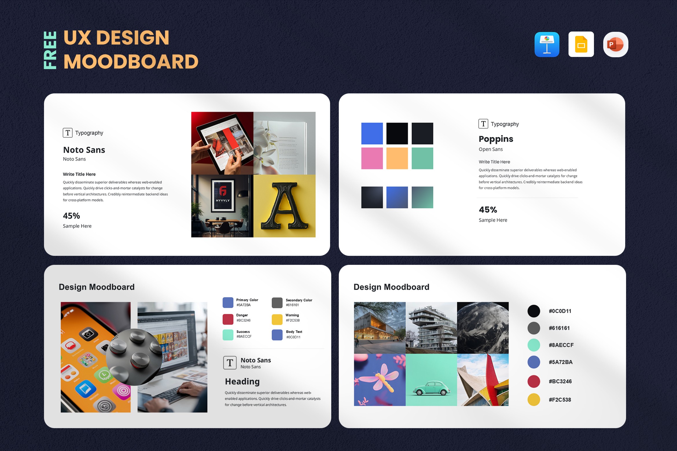 UX Design Moodboard Presentation